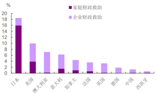 本次疫情期间各国财政对企业和家庭的救济